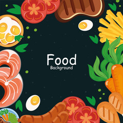 Fototapeta na wymiar food icon group