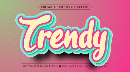 Trendy text effect, editable text effect