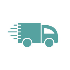 fast delivery icon, vector color line illustration