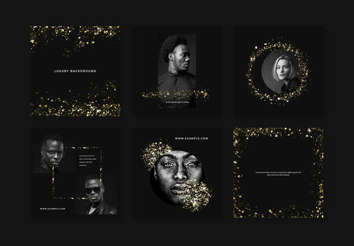 Luxury Gold and Black Social Media Posts