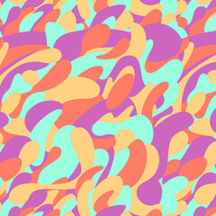 Soft shapes. Vector pattern in flat style