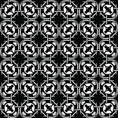 Seamless vector pattern in geometric ornamental style.