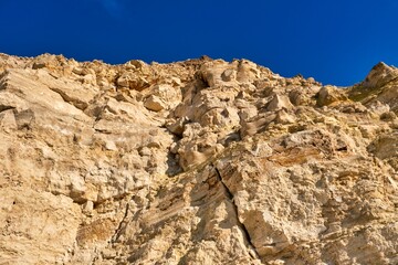 Fototapeta na wymiar Landscape of stone quarry on a summer day.