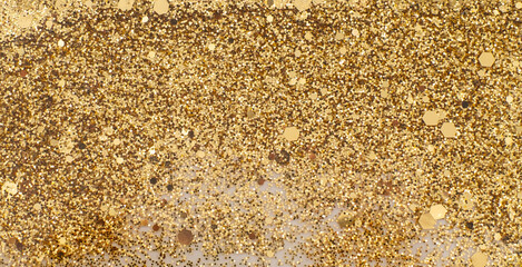 glitter golden stars, abstract background