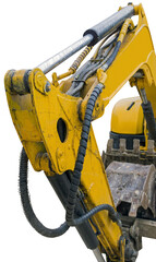yellow excavator machines