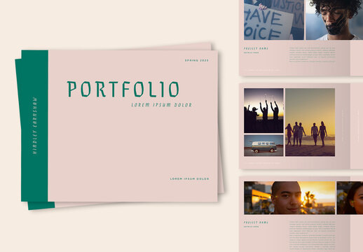 Pink and Green Portfolio