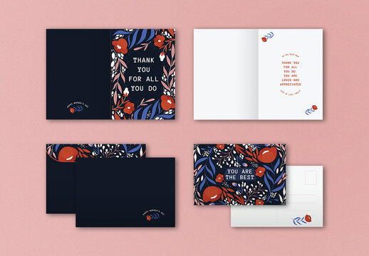 Floral Greeting Card Set