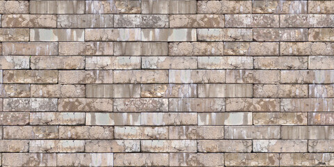 Seamless Tileable Texture of Stone Wall Blocks