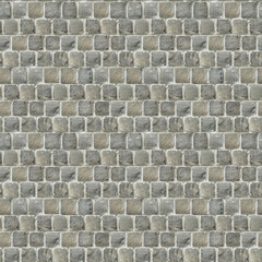 Seamless Tileable Texture of Square Stone Pavers or Bricks
