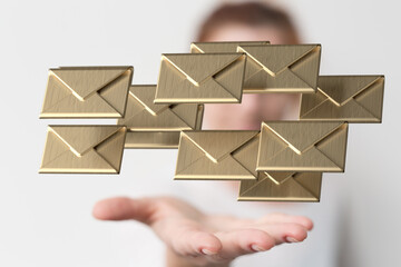 Network Communications with email symbol.
