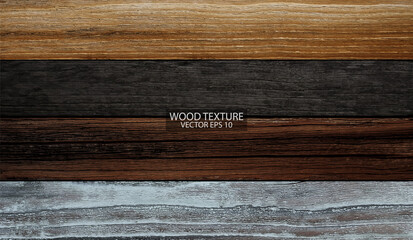 Wooden boards of different colors for background. Old wood texture, EPS 10 vector.