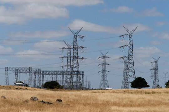 Electricity Power Plant In Rural Setting