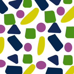 shape seamless pattern wallpaper and background, art illustration design 