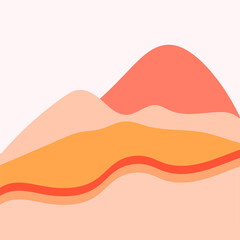 ILLUSTRATION MOUNTAIN JAPANESE STYLE MODERN LAYOUT VECTOR. GOOD FOR COVER, BANNER, BACKGROUND, POSTERS.