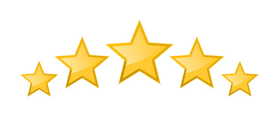 Obraz premium Five stars rating vector icon
