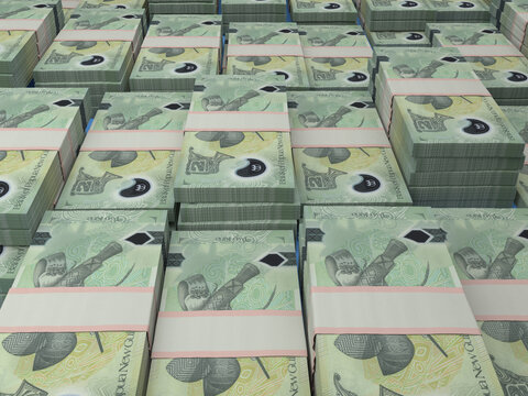 Papua New Guinean money. Papua New Guinean kina banknotes. 2 PGK kina bills.