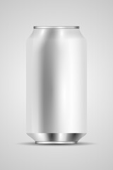 3D blank white aluminum can