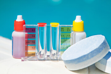 pool control and maintenance kit with chlorine tablets