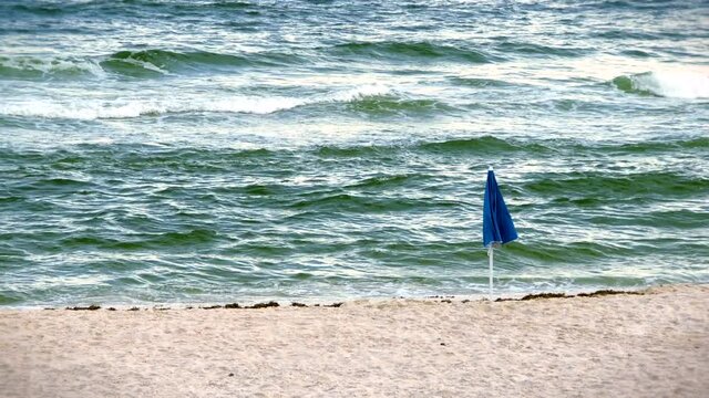 Beach Shore & Blue Umbrella - Tight 1