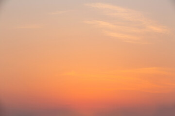 summer morning, dawn over a field with grass, sky without clouds