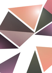 Modern abstract background. Geometric colored triangles. Business or technical presentation, app cover template. Vector