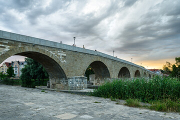 Steinerne Brücke in Regensburg ,