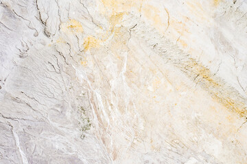 open pit chalk mining, top view, drone footage