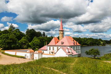 Priory Palace or castle in the city of Gatchina. Leningrad Region, Russia