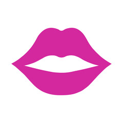 Lip icon (Lips, kiss, piercing icon) Pink Vector illustration