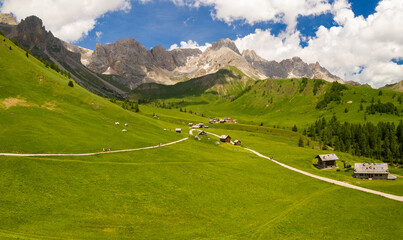 Fototapeta na wymiar Passo San. Pellegrino Trentino, Dolomiti Italia