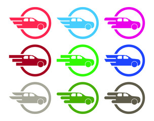 Transport Company logo collection on white background. Transport Company logo set