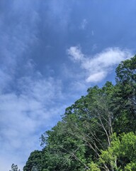 White clouds and blue sky 