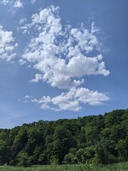 White clouds and blue sky 