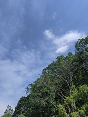 White clouds and blue sky 