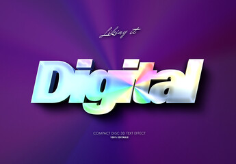 Holographic Text Effect