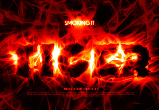 Smoking Hot Text Effect