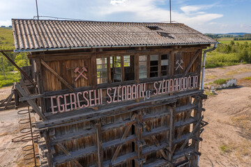 Hungary - Mónosbél - Old railway construction from drone view