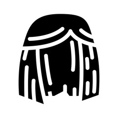 wig or hairstyle stylist glyph icon vector. wig or hairstyle stylist sign. isolated contour symbol black illustration