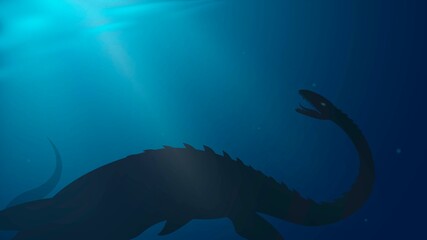 Underwater monster, Loch Ness monster or sea dinosaur
