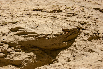 The texture of the sand. Sand quarry.