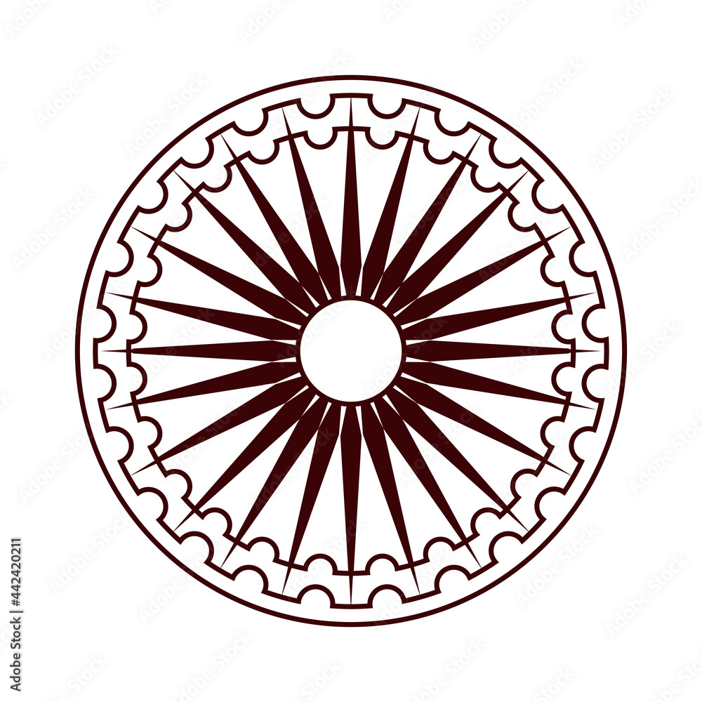 Sticker ashoka chakra symbol