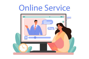 Businessperson personal assistant online service or platform