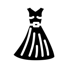 dress stylist glyph icon vector. dress stylist sign. isolated contour symbol black illustration