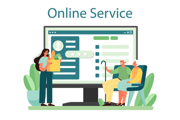 Social volunteer online service or platform. Charity community support