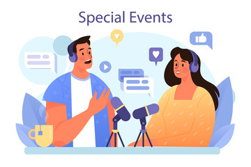 Special events concept. Entertaining social activity as a marketing campaign