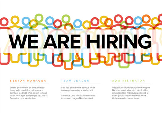 We Are Hiring Minimalistic Flyer Layout