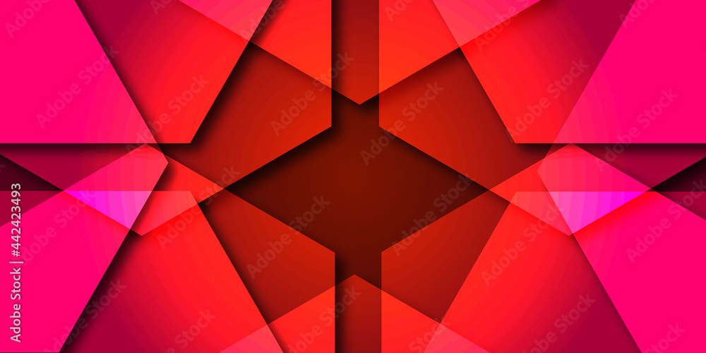 Wall mural abstract orange gradient background with triangles .