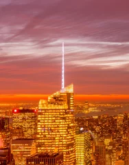 Fotobehang View of New York Manhattan during sunset hours © Elnur