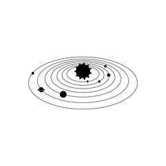 Fototapeta na wymiar solar system icon logo vector