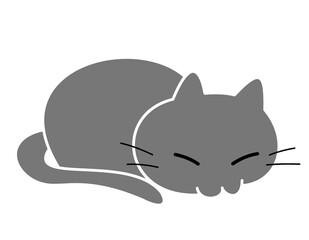 寝ている猫(黒)
